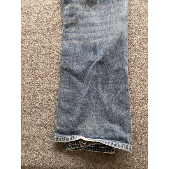 men True blue jeans 30 x 30 low rise boot 5 Pocket Factory distresed - Picture 8 of 10